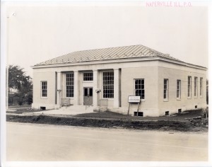 Historic Image of the Naperville Post Office.
